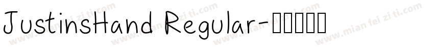 JustinsHand Regular字体转换